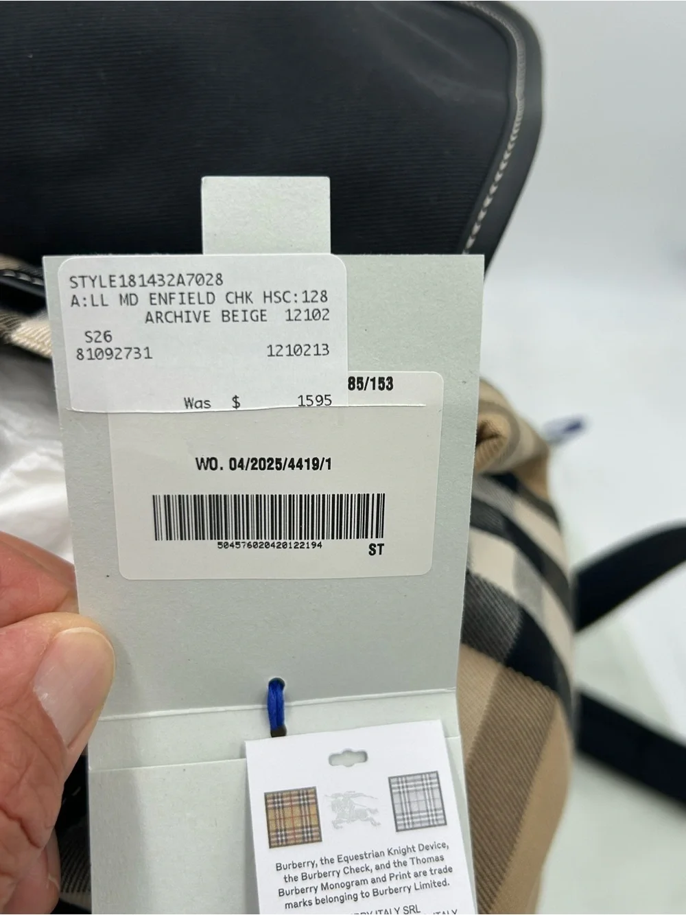 Burberry backpack signature